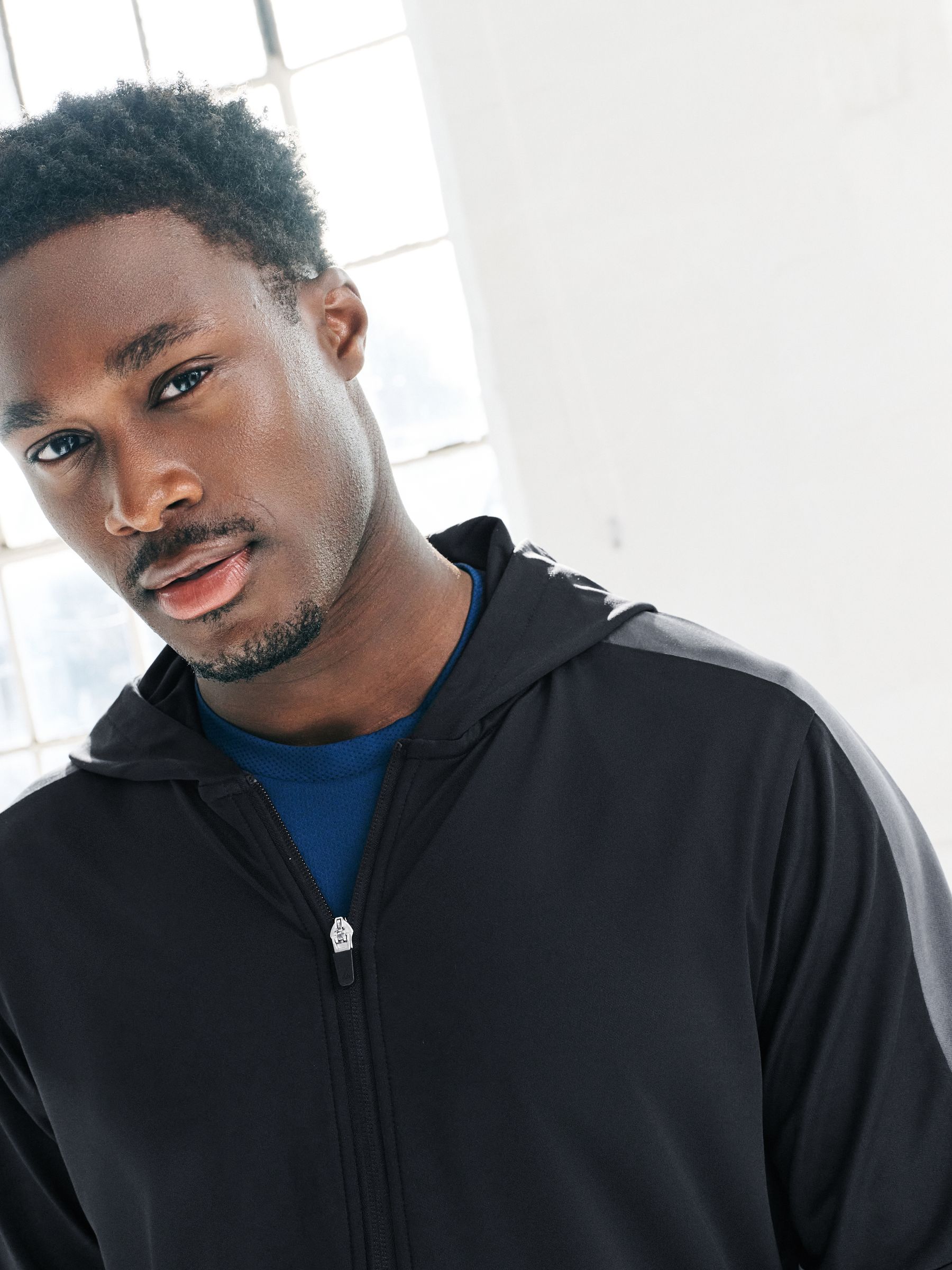 Buy Black Zip Through Hoodie Active Training Top from Next Romania