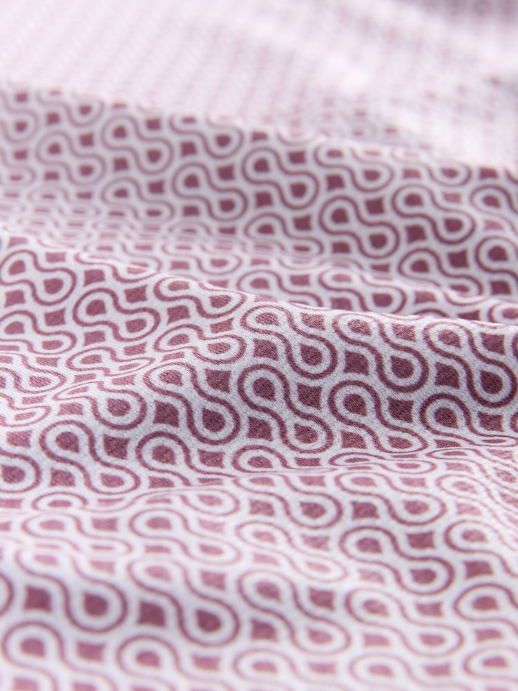 Pink Active Geometric Print Golf Polo Shirt - Image 8 of 8
