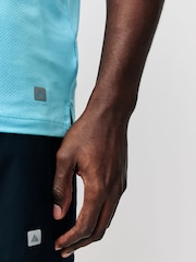 Light Blue Short Sleeve Tee Active Gym Training Top - Image 5 of 10