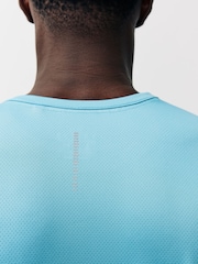 Light Blue Short Sleeve Tee Active Gym Training Top - Image 6 of 10