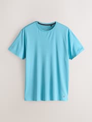Light Blue Short Sleeve Tee Active Gym Training Top - Image 7 of 10