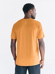 Ochre Yellow Short Sleeve Tee Active Gym Training Top - Image 2 of 10