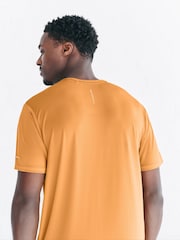 Ochre Yellow Short Sleeve Tee Active Gym Training Top - Image 5 of 10