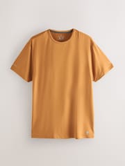 Ochre Yellow Short Sleeve Tee Active Gym Training Top - Image 7 of 10