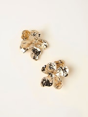 FatFace Gold Tone Large Flower Earrings - Image 1 of 2