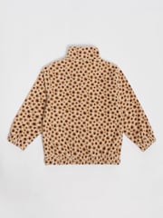 GEN Brown Printed Zip Fleece - Image 3 of 5
