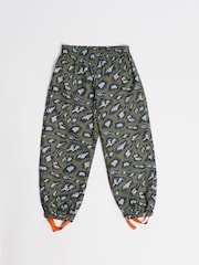 GEN Light Green Animal Print Shower Resistant Rain Trousers - Image 2 of 5