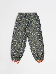 GEN Light Green Animal Print Shower Resistant Rain Trousers - Image 3 of 5