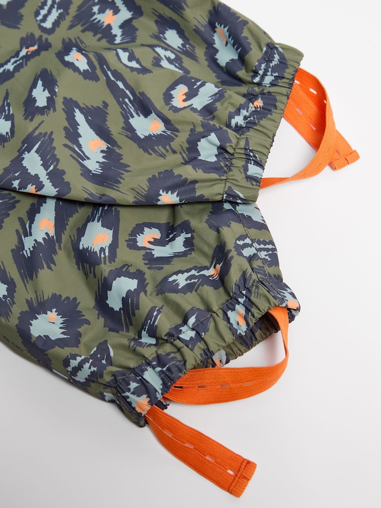 GEN Light Green Animal Print Shower Resistant Rain Trousers - Image 5 of 5