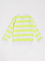 GEN Yellow Striped Crew Neck Sweatshirt - Image 2 of 4