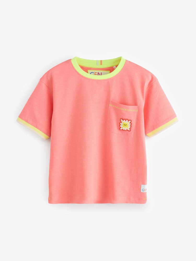 GEN Orange Pocket Badge T-Shirt - Image 1 of 1