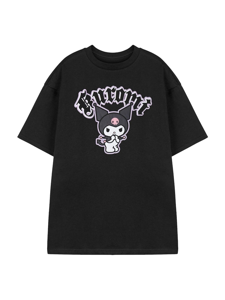 Vanilla Underground Black Hello Kitty Short Sleeve 100% Cotton T-Shirt - Image 1 of 4 Vanilla Underground Black Hello Kitty Short Sleeve 100% Cotton T-Shirt - Image 1 of 4