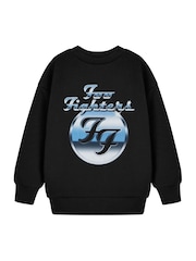 Vanilla Underground Black Kids Foo Fighters 100% Cotton Sweatshirt - Image 1 of 6