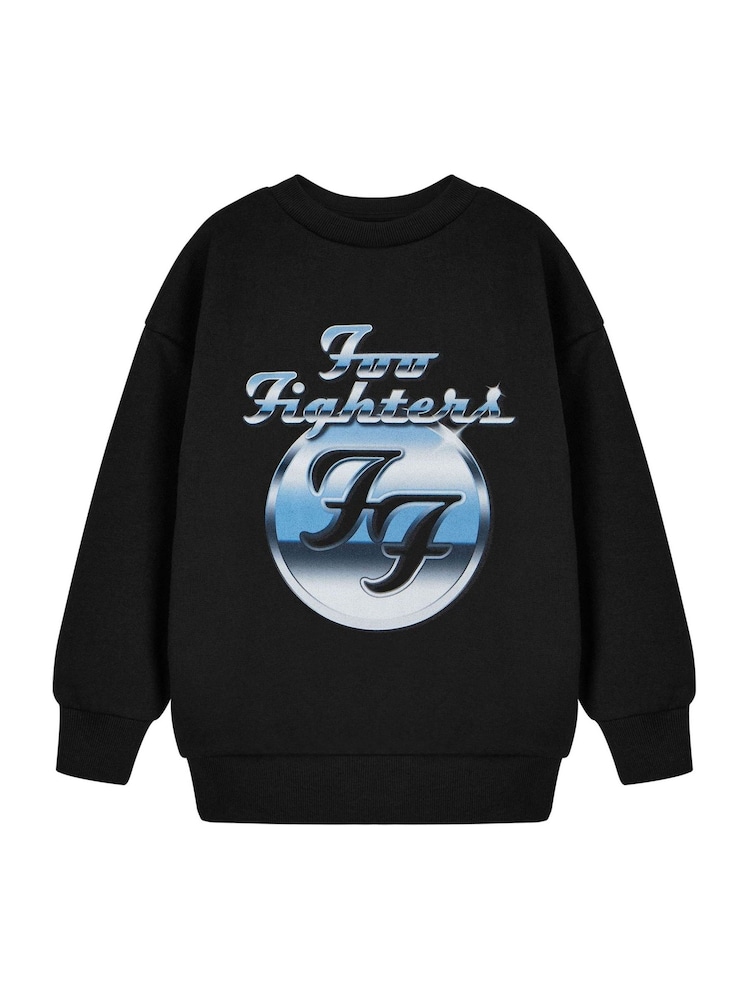 Vanilla Underground Black Kids Foo Fighters 100% Cotton Sweatshirt - Image 1 of 6
