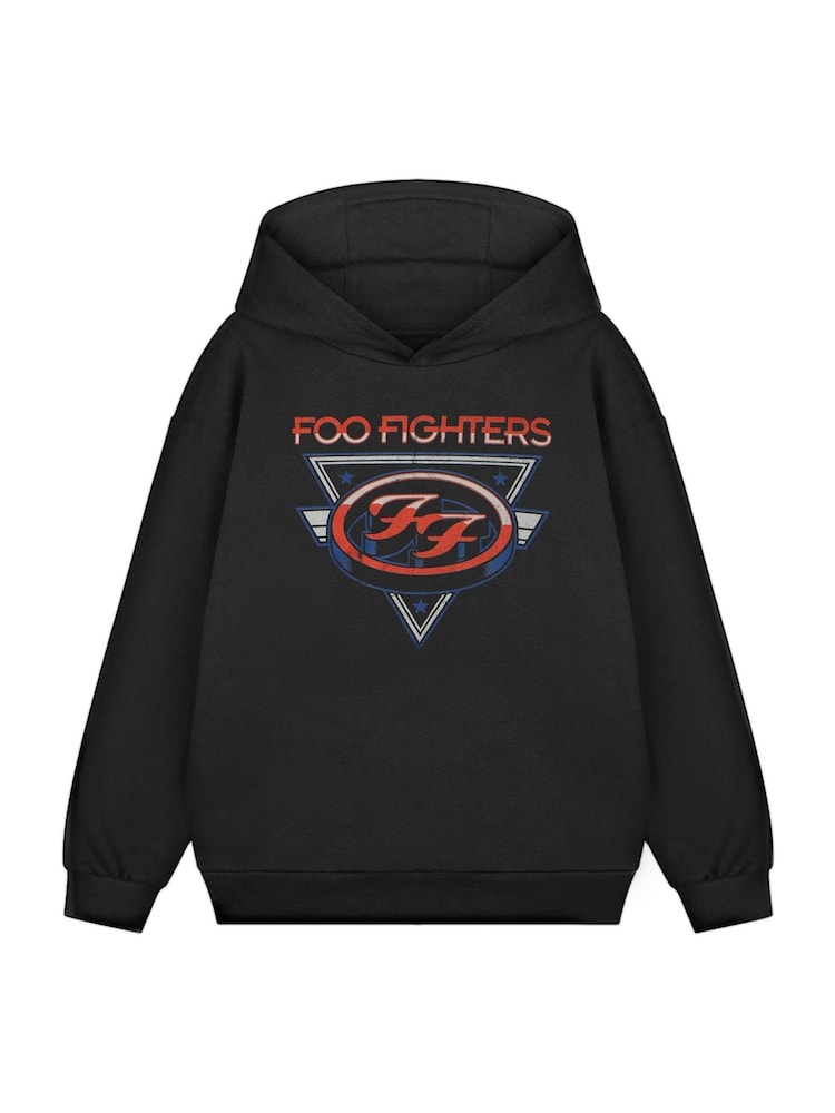 Vanilla Underground Black Kids Foo Fighters 100% Cotton Hoodie - Image 1 of 6 Vanilla Underground Black Kids Foo Fighters 100% Cotton Hoodie - Image 1 of 6