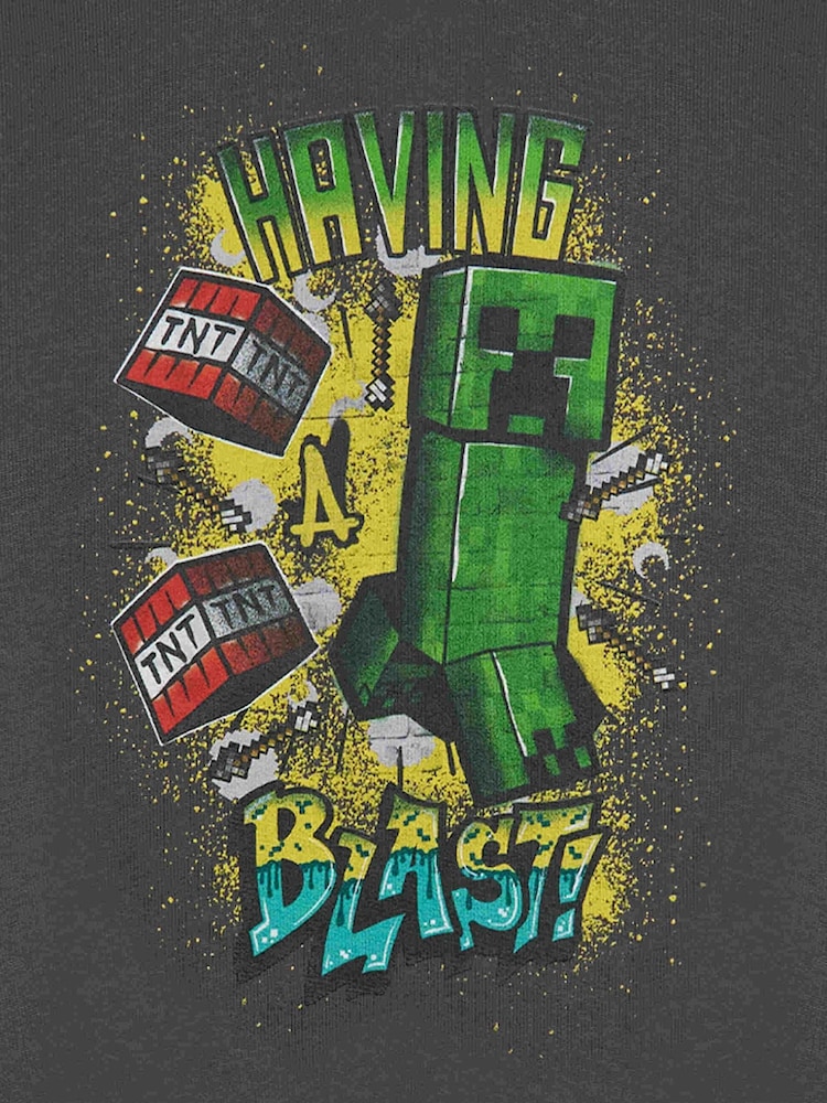 Vanilla Underground Grey Boys Minecraft 100% Cotton Sweatshirt - Image 6 of 6