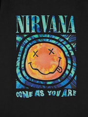 Vanilla Underground Black Unisex Kids Nirvana 100% Cotton Sweatshirt - Image 4 of 6