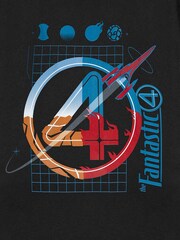 Vanilla Underground Black Mens Marvel Fantastic Four 100% Cotton Short Sleeve T-Shirt - Image 3 of 4