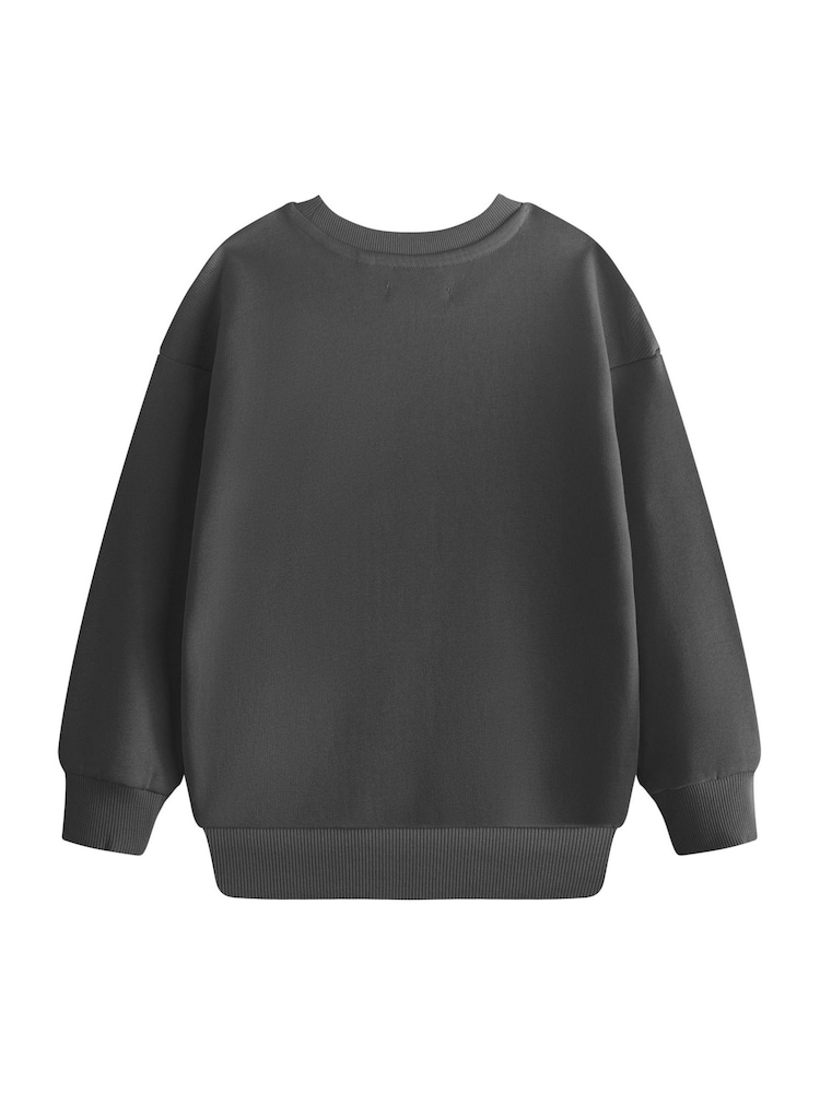 Vanilla Underground Grey Girls Disney Lilo and Stitch 100% Cotton Sweatshirt - Image 2 of 6