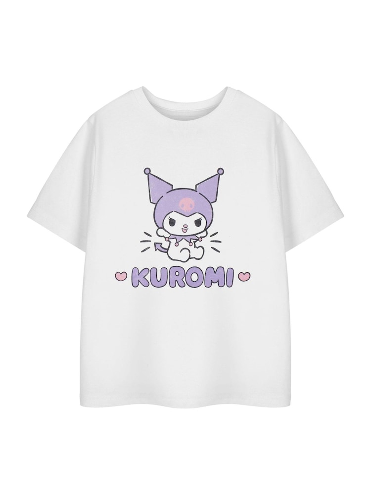 Vanilla Underground White Girls Hello Kitty Short Sleeve 100% Cotton T-Shirt - Image 1 of 6