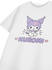 Vanilla Underground White Girls Hello Kitty Short Sleeve 100% Cotton T-Shirt - Image 3 of 6