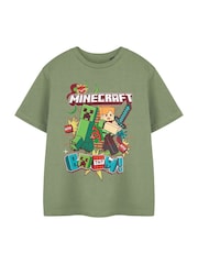 Vanilla Underground Boys Minecraft Short Sleeved 100% Cotton T-Shirt - صورة 1 من 6