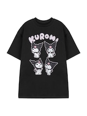 Vanilla Underground Black Womens Hello Kitty Short Sleeved 100% Cotton T-Shirt - Image 1 of 5
