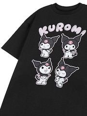 Vanilla Underground Black Womens Hello Kitty Short Sleeved 100% Cotton T-Shirt - Image 3 of 5