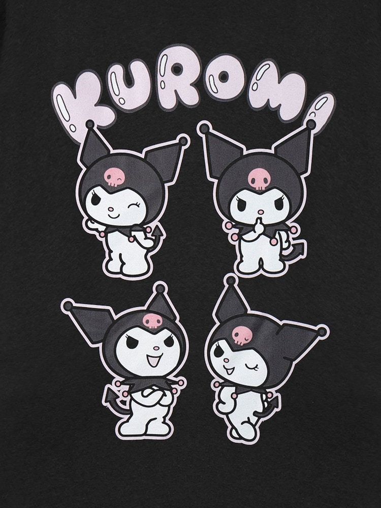 Vanilla Underground Black Womens Hello Kitty Short Sleeved 100% Cotton T-Shirt - Image 5 of 5
