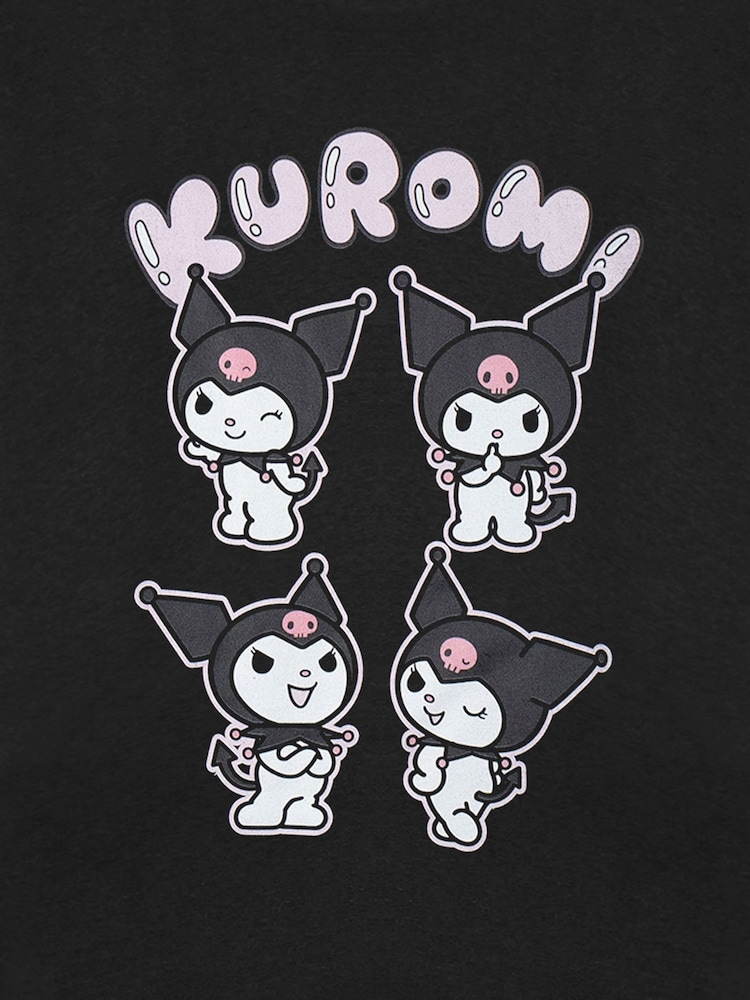Vanilla Underground Black Girls Hello Kitty Short Sleeved 100% Cotton T-Shirt - Image 5 of 5