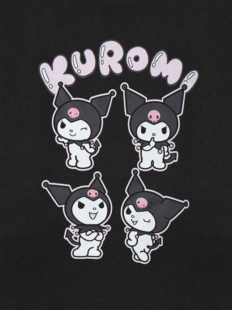 Vanilla Underground Black Girls Hello Kitty Short Sleeved 100% Cotton T-Shirt - Image 5 of 5 Vanilla Underground Black Girls Hello Kitty Short Sleeved 100% Cotton T-Shirt - Image 5 of 5