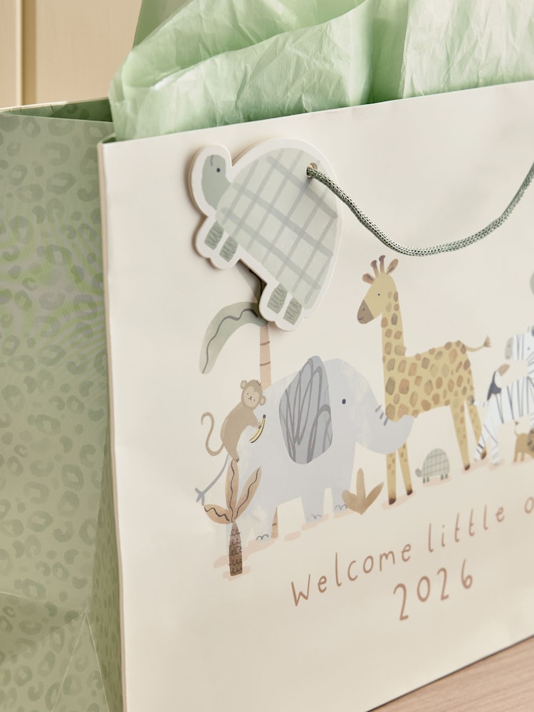 Natural Safari Born in 2026 Baby Gift Bag and Card Set - Image 2 of 5 Natural Safari Born in 2026 Baby Gift Bag and Card Set - Image 2 of 5