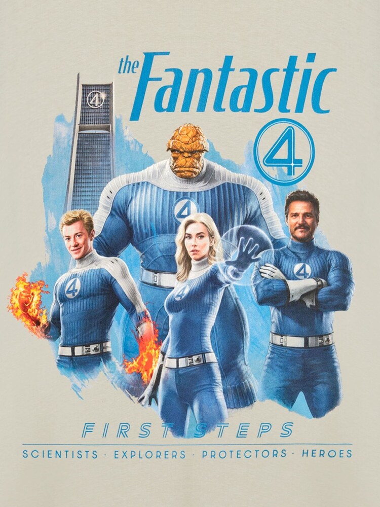 Vanilla Underground Brown Unisex Marvel Fantastic Four Short Sleeved 100% Cotton T-Shirt - Image 6 of 6
