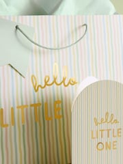 Pruhovaná Sada dárkové tašky a přáníčka pro miminka - Obrázek 2 z 3