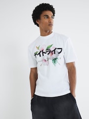 River Island Regular Fit Lily Shinjuku 100% Cotton T-Shirt - Bild 1 von 4