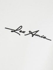 River Island White Slim Fit Les Amis Ringer 100% Cotton T-Shirt - Image 6 of 6