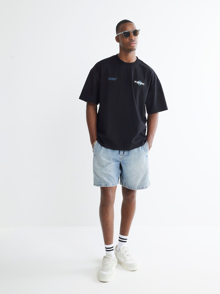 River Island Black Positano Lemon 100% Cotton T-Shirt - Image 2 of 4