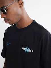 River Island Black Positano Lemon 100% Cotton T-Shirt - Image 3 of 4