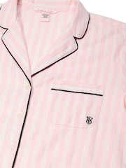 Victoria's Secret Pretty Blossom Pink Stripe Flannel Short Pyjamas Set - Image 4 of 4