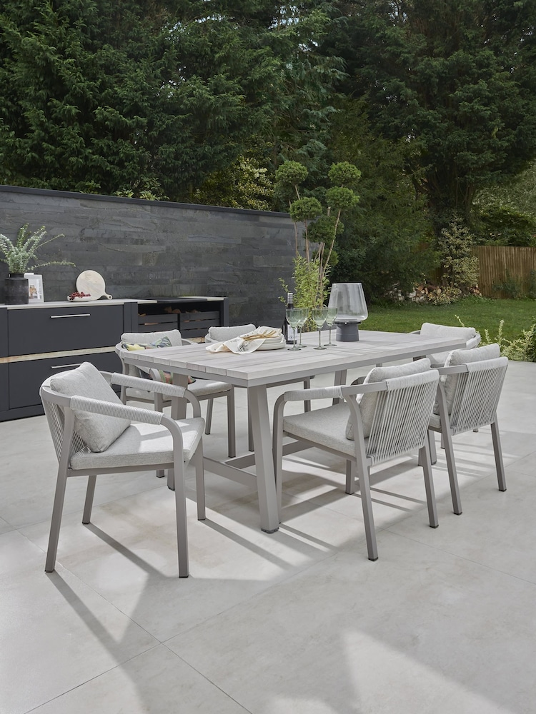 Kettler Pebble Como 6 Seater Garden Dining Set - Image 1 of 8