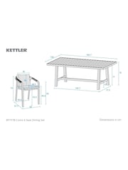 Kettler Pebble Como 6 Seater Garden Dining Set - Image 3 of 8