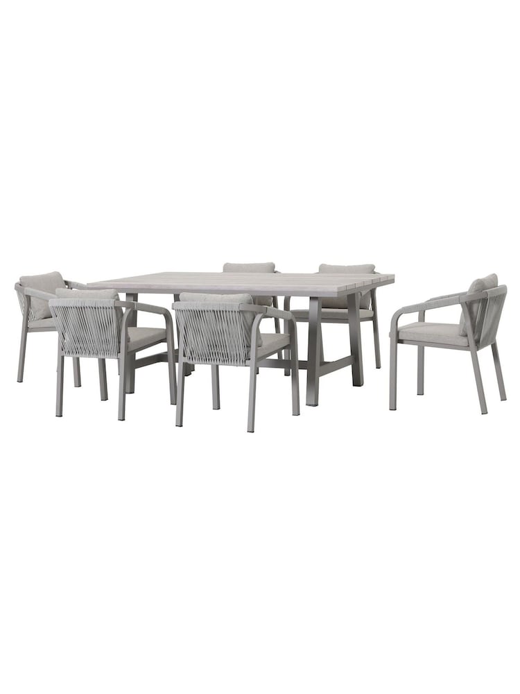 Kettler Pebble Como 6 Seater Garden Dining Set - Image 8 of 8
