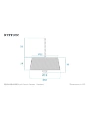 Kettler Grey Plush Pendant Electric Heater - Image 4 of 4