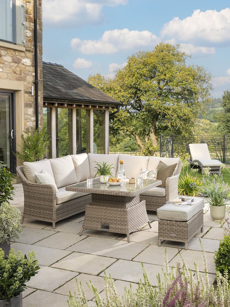 Kettler Natural Charlbury Mini Corner Rattan Garden Set - Image 1 of 8