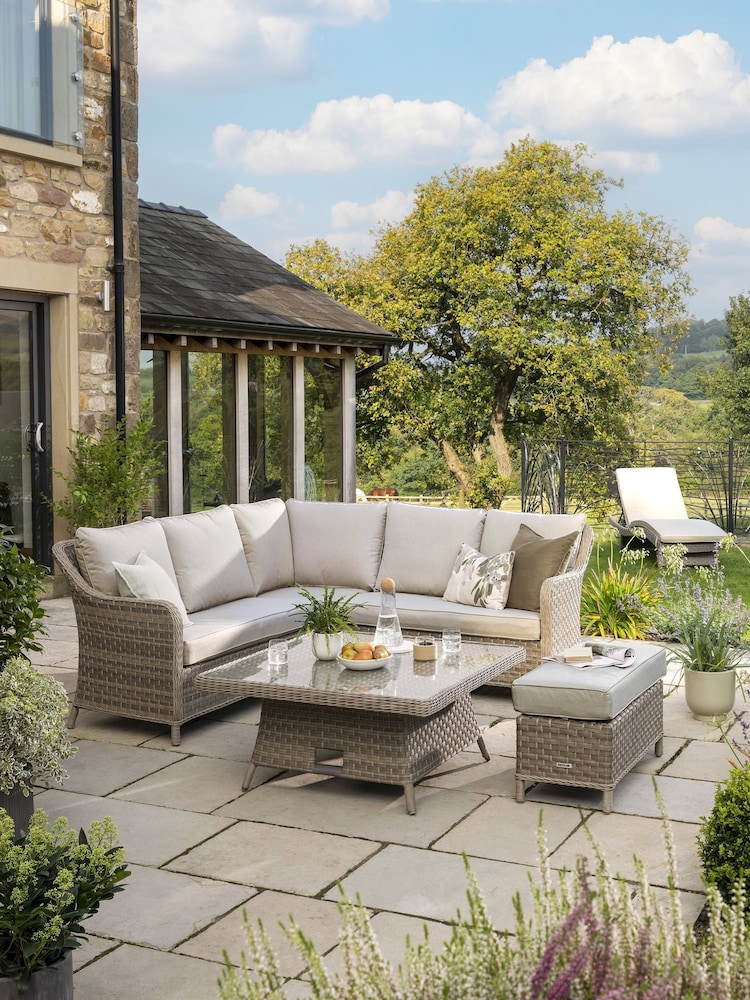 Kettler Natural Charlbury Mini Corner Rattan Garden Set - Image 2 of 8