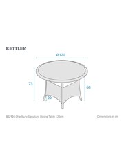 Kettler Natural Charlbury Rattan Dining Table - Image 4 of 6