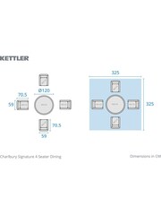 Kettler Natural Charlbury Rattan Dining Table - Image 5 of 6
