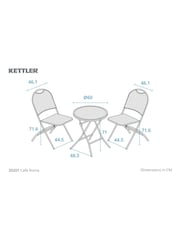 Kettler Sage Green Café Roma Iron Set with Sage Seat Pad Cushion - Image 4 of 6
