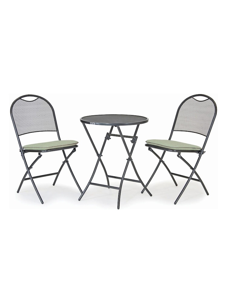 Kettler Sage Green Café Roma Iron Set with Sage Seat Pad Cushion - Image 6 of 6
