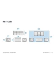 Kettler Pebble Como 5 Seat Lounge Set - Image 4 of 8